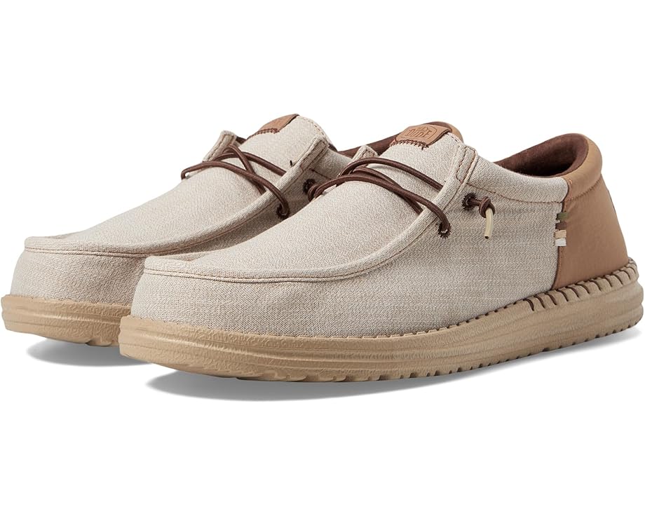 tobacco hey dudes dude wally stretch Casual Shoes Hey Dude Shoes Guys Hey Dude Men's Wally Stretch inspired design in the HEYDUDE Wally Vintage Classic Hey Dude Wally Funk Nylon