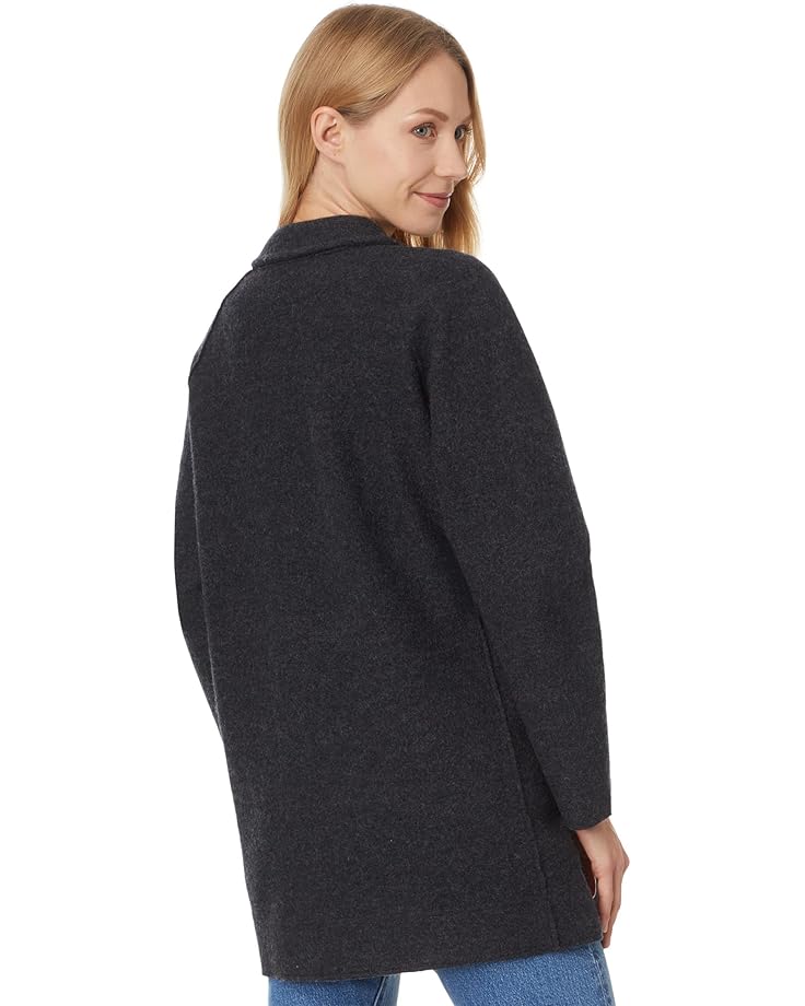 Eileen Fisher Petite Motorcycle Jacket With Zip Front Women's Charcoal