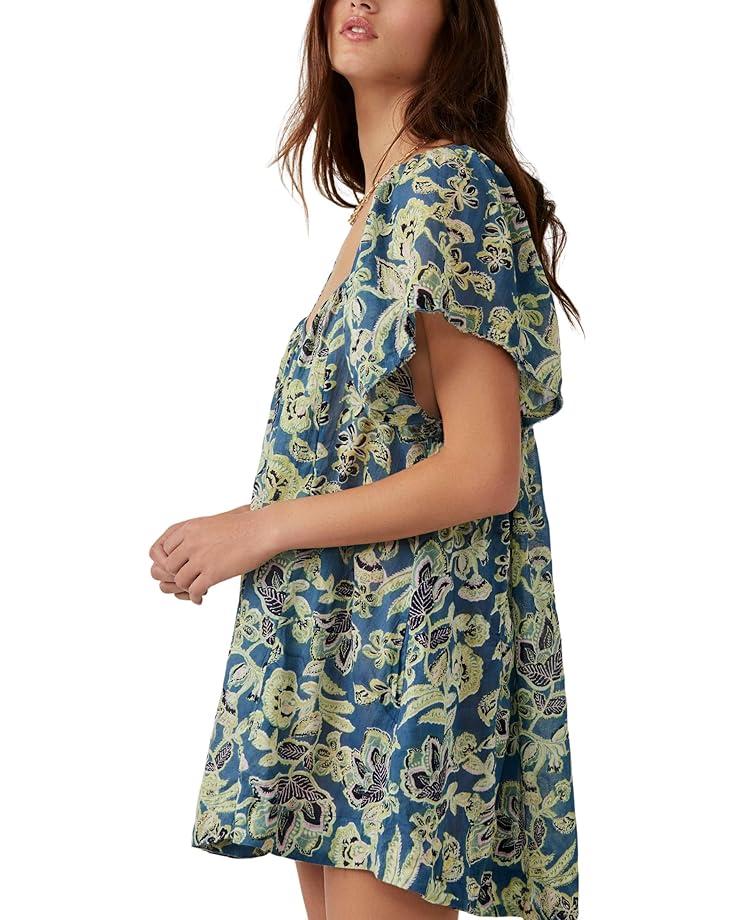 Free People Kauai Getaway Printed Tunic Women's Ocean Combo