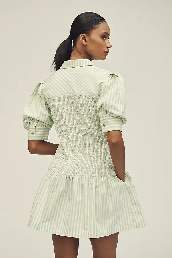green and white dress anthropologie Green Floral Maxi Dress by Anthropologie