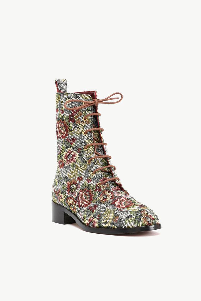 giuliva heritage collection Catalina Ankle Boot in Gobelin and Leather
