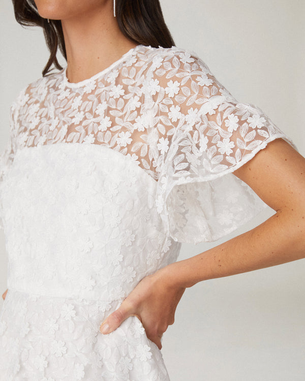 shoshanna sora lace mini dress Shoshanna Sora Optic Leaf Lace Dress